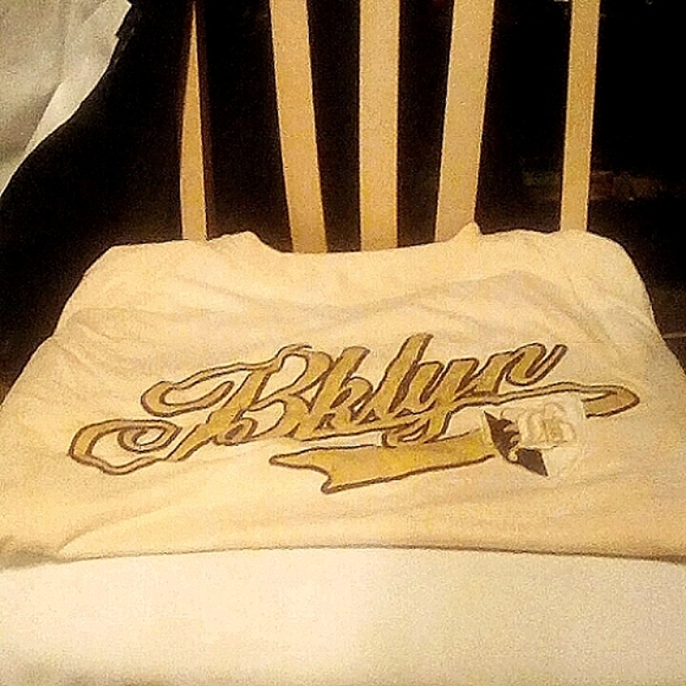 Brooklyn express  Cream Beige T-shirt 100% cotton